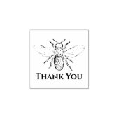 ハネビーフランスのサンキューウッドアートスタンプ ラバースタンプ (インプリント)