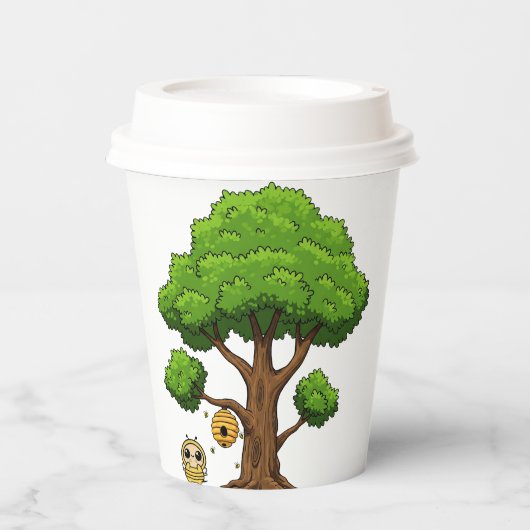 ハネビーベビーシャワー紙カップ 紙コップ (正面)