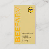 ハネビーモダンロゴビーファームサテン金ゴールドビーキーパー 名刺 (正面)