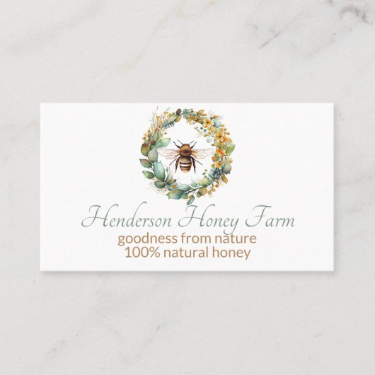 ハネビーリース事業 名刺 (正面)