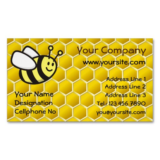 ハネビー漫画の名刺マグネット マグネット名刺 (正面)