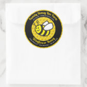 ハネビー漫画ラウンドラベル ラウンドシール (バッグ)