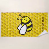 ハネビー漫画 ビーチタオル (正面)