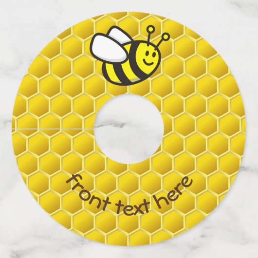 ハネビー漫画 ワイングラスタグ (正面)