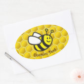 ハネビー漫画 楕円形シール (封筒)