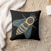 ハネビー独身の（黒） – 枕 (ブランケット)