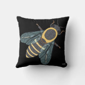 ハネビー独身の（黒） – 枕 (裏面)