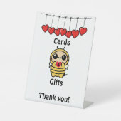 ハネビー赤ちゃんシャワーカード&ギフトテーブルトップサイン 台座サイン (正面)