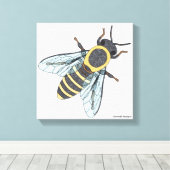 ハネビー（白） – キャンバス (インサイチュ (ウッドフロア))