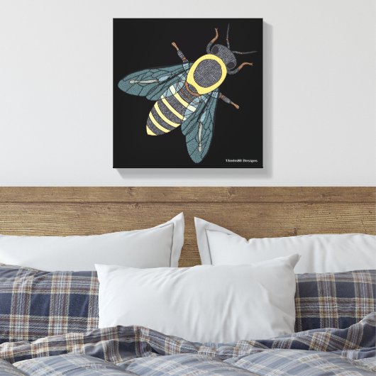 ハネビー（黒） – キャンバス (インサイチュ (寝室))