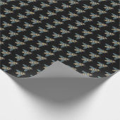 ハネビー（黒） – ラッピング紙 ラッピングペーパー (角)