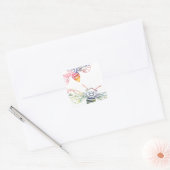 ハネビ数々ののカラマツ スクエアシール (封筒)