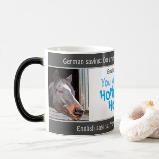 ハネホールセケみたいにニヤニヤ間抜け笑う！マグ モーフィングマグカップ (ドーナツ)