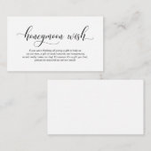 ハネムモダンーン·ウ結婚ィッシュ エンクロージャーカード (正面/裏面)