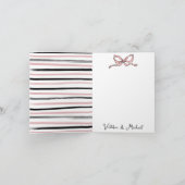 ハネムーンありがとう写真手描き弓 サンキューカード (内部)