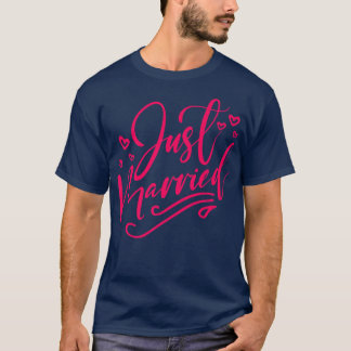 ハネムーンおもしろいカップルたった今結婚しました新郎新婦N Tシャツ