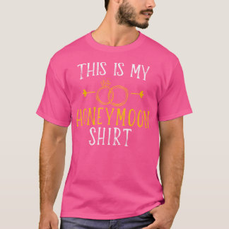 ハネムーンたった今結婚しましたニューリウェズハネムーンマーズバカ Tシャツ