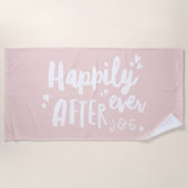 ハネムーンの結婚ビーチタオルの後は幸せに ビーチタオル (正面)