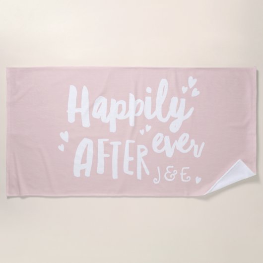 ハネムーンの結婚ビーチタオルの後は幸せに ビーチタオル (正面)