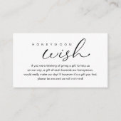 ハネムーンの願いモダン、ロマン結婚ティック エンクロージャーカード (正面)