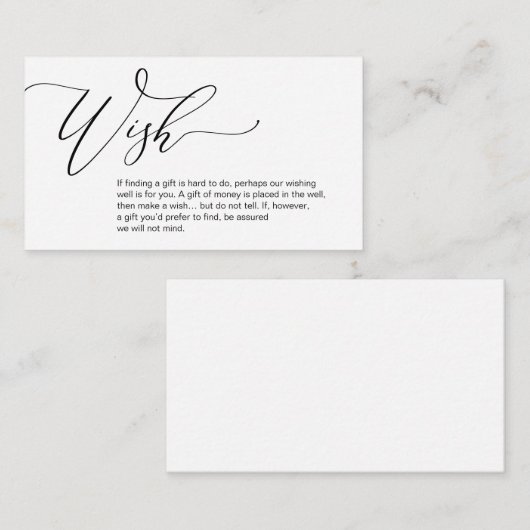 ハネムーンの願い、贈り物のメモ エンクロージャーカード (正面/裏面)