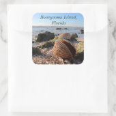 ハネムーンアイランドフロリダビーチシーシェル スクエアシール (バッグ)