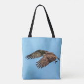 ハネムーンアイランド州パークで飛行しているオスプレイ トートバッグ (裏面)