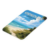 ハネムーンアイランド州パークフロリダトラベルヴィンテージ マグネット (左側)