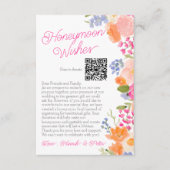 ハネムーンウィズワイルドフラワーズフローラブライダルシャワー エンクロージャーカード (正面)