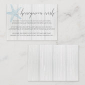 ハネムーンウィッシュエンクロージャカードビーチ結婚式挿入 エンクロージャーカード (正面/裏面)