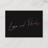 ハネムーンウィッシュモダンバラ金ゴールド手書き エンクロージャーカード (裏面)