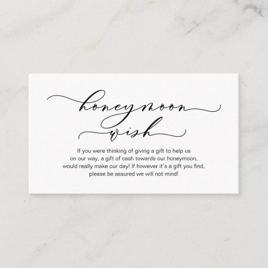ハネムーンウィッシュモダン、ロマンチックなデザインエンクロージャC エンクロージャーカード (正面)