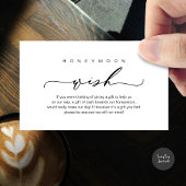 ハネムーンウィッシュモダン、ロマンチックなデザイン エンクロージャーカード