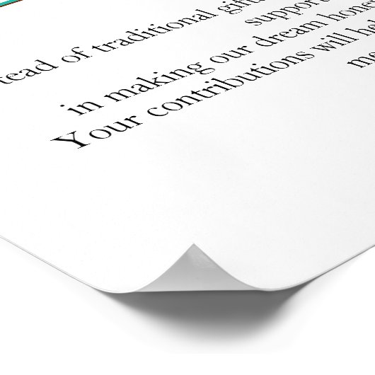 ハネムーンウィッシュ結婚のレジストリファンドQrコードギフト ポスター (角)