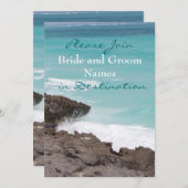 ハネムーンウェディング 招待状 (正面/裏面)