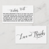 ハネムーンエレガントを願う台本を書く エンクロージャーカード (正面/裏面)