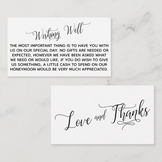 ハネムーンエレガントを願う台本を書く エンクロージャーカード (正面/裏面)