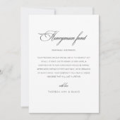 ハネムーンエレガントファンドのエンクロージャカード 招待状 (正面)