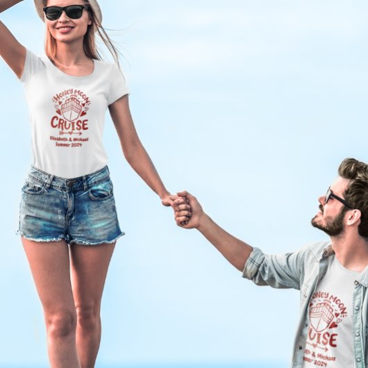 ハネムーンカスタムクルージングクルーズパーソナライズされた Tシャツ