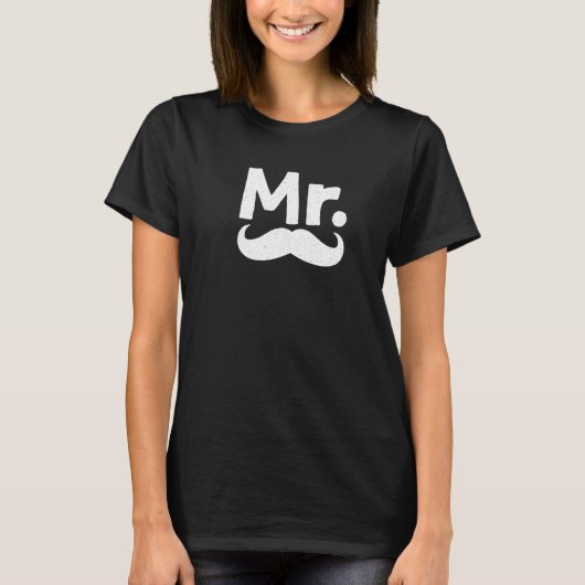 ハネムーンカップルミセス・ミセス・たった今結婚しました新婚1 Tシャツ (正面)