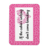 ハネムーンキャビンピンクハートズクルーズおもしろいキャビン マグネット (縦)