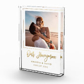 ハネムーンキープサケ新婚の花嫁ギフトメモリ フォトブロック (右)