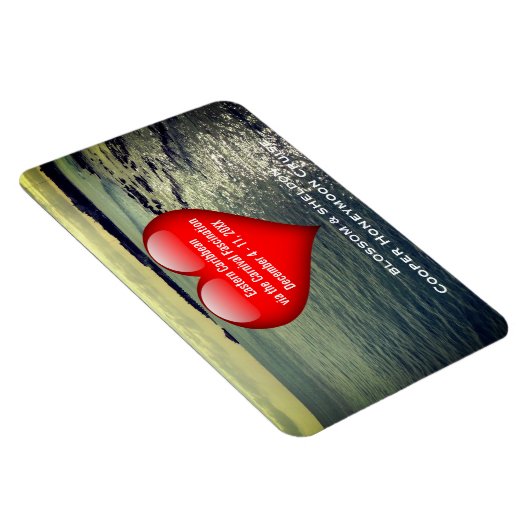 ハネムーンクルーズキャビンドアマーカーハート海 マグネット (右側)