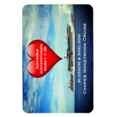 ハネムーンクルーズシップ客室ドアマーカーハート マグネット (縦)