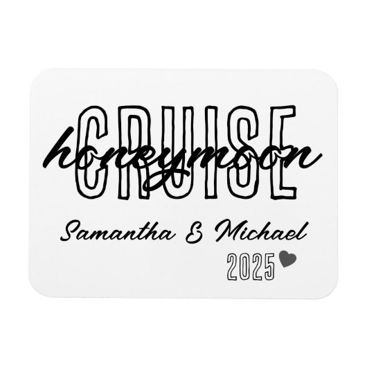 ハネムーンクルーズシンプルエレガントカスタム マグネット (横)