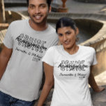ハネムーンクルーズシンプルエレガントカスタム Tシャツ<br><div class="desc">このデザインはパーソナライズされた、写真や文字を変更して提供される領域にあってもよい。またカスタマイズは、このテンプレートをカスタマイズしクリックて、を選択してさらに背景の色を削除または変更したり、文字を追加したり、文字の色またはスタイルを変更したり、文字のみのデザインの画像を削除したりすることで可能です。このもし商品はデザインを別の商品に移すオプションがあり、必要に応じてデザインを調整しもして下さい。colorflowcreations@gmail.comで連絡は、このデザインを別の製品で使用するもしか、デザインのサポートが必要な場合は、ページの上部にあるチャットオプションを使用する。www.facebook.com/colorflowcreations、www.instagram.com/colorflowcreations、www.twitter.com/colorflowart、後を追およびwww.pinterest.com/colorflowcreationsで自分のデザインや自分の情報を見る。</div>