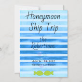 ハネムーンクルーズステートルームドアマーカー マグネット招待状 (正面)