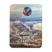 ハネムーンクルーズブルーパーソナライズされたフォトマグネット マグネット (縦)