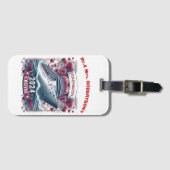 ハネムーンクルーズ2024、たった今結婚しました、バレンタインデー ラゲッジタグ (正面横)