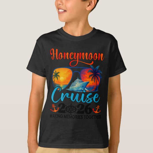 ハネムーンクルーズ2026新婚旅行 Tシャツ (正面)